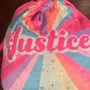 Justice Multicolor Glitter Drawstring blanket